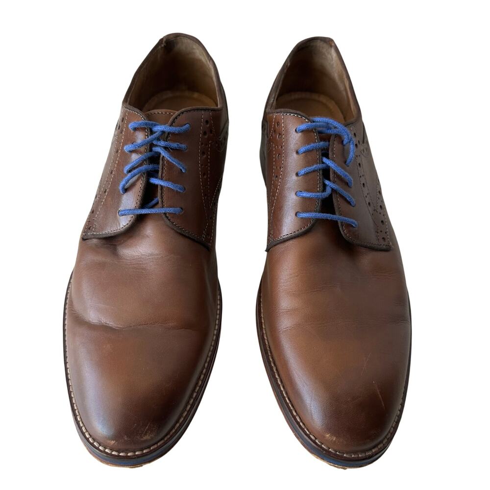 Johnston & Murphy (11) Conard Saddle Oxfords Brown Italian Leather Heritage